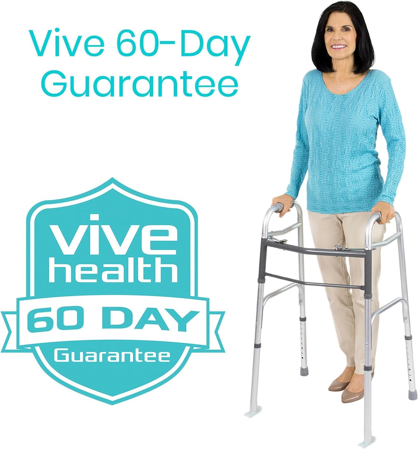 Vive Walker Ski Glides (Pair) - Universal Fit, Heavy Duty Tennis Ball Slide Accessories for Seniors - Medical Walker Slider - Rubber Coaster Sock Covers - Durable Replacement Caps - Easy to Install