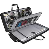 SNIGJAT DJ Controller Case for DDJ-FLX10/ DDJ-GRV6/ REV5/ REV7/ FLX6/ 1000, Padded Large DJ Controller Bag with 17.3" Laptop Compartment, Gig Bag with Multi- Pocket and Adjustable Shoulder Strap