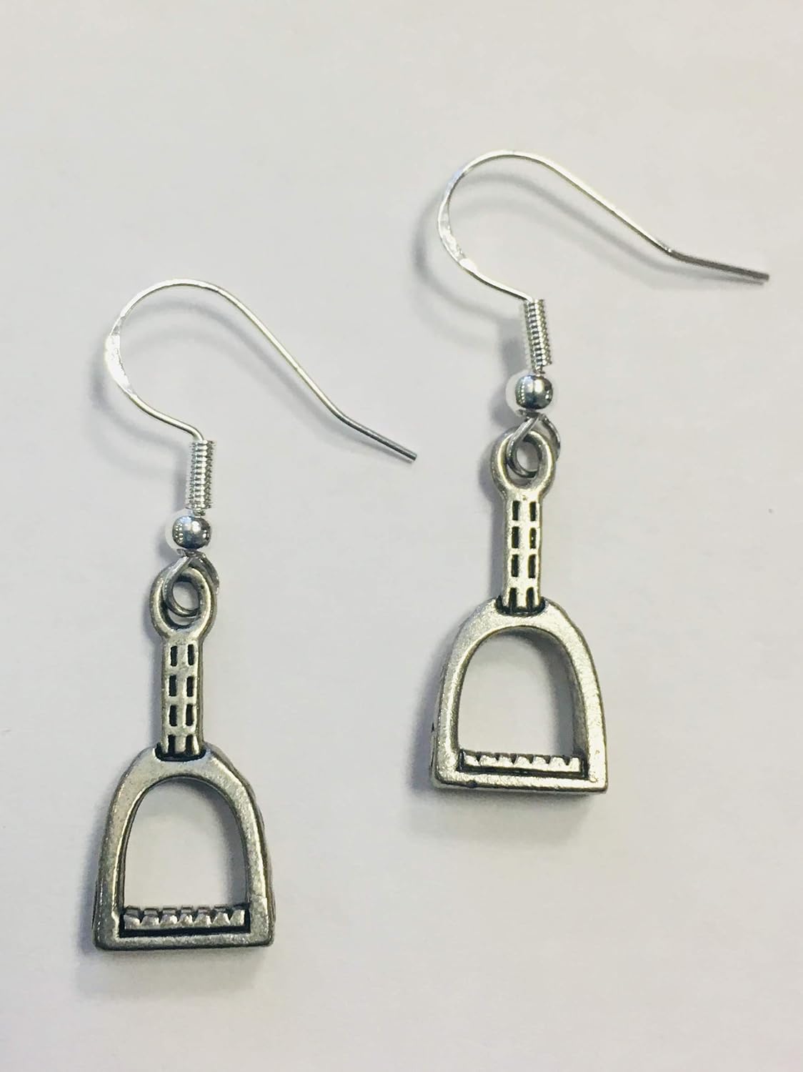 Stirrup Horse Equestrian Earrings on Sterling Silver
