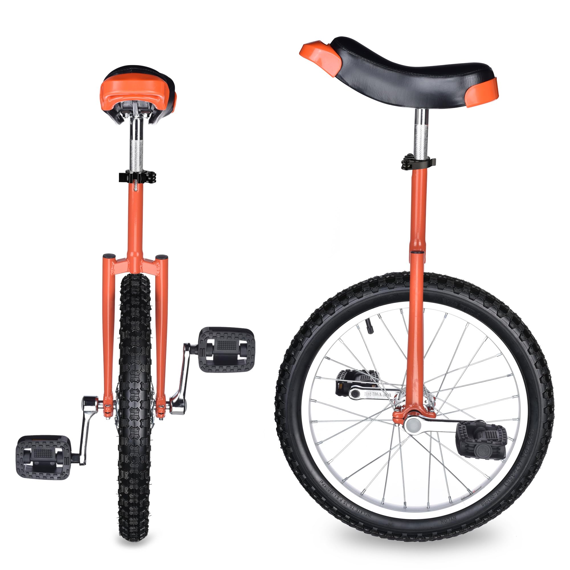 AW 16/18/20/24 Inch Wheel Outdoor Unicycle Adjustable Seat Exercise Bicycle Fit Adults Kids Outdoor Sports Fitness Exercise, for Choice