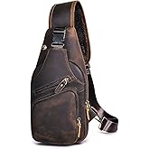 Le'aokuu Men Fashion Casual Tea Designer Travel Hiking Crossbody Chest Sling Bag Rig One Shoulder Strap Bag Men Leather 8015 | Fashion, Casual, Tea, Designer, Travel, Hiking