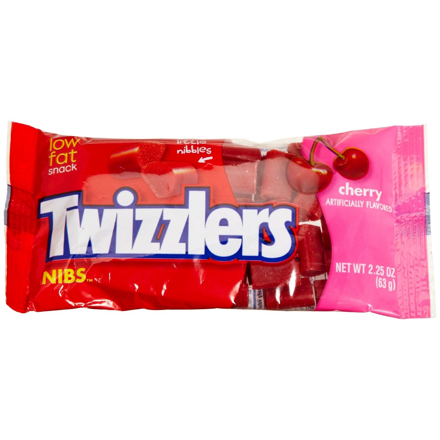 Twizzlers Cherry Nibs 2.25Ounce Bag(Pack Of 36