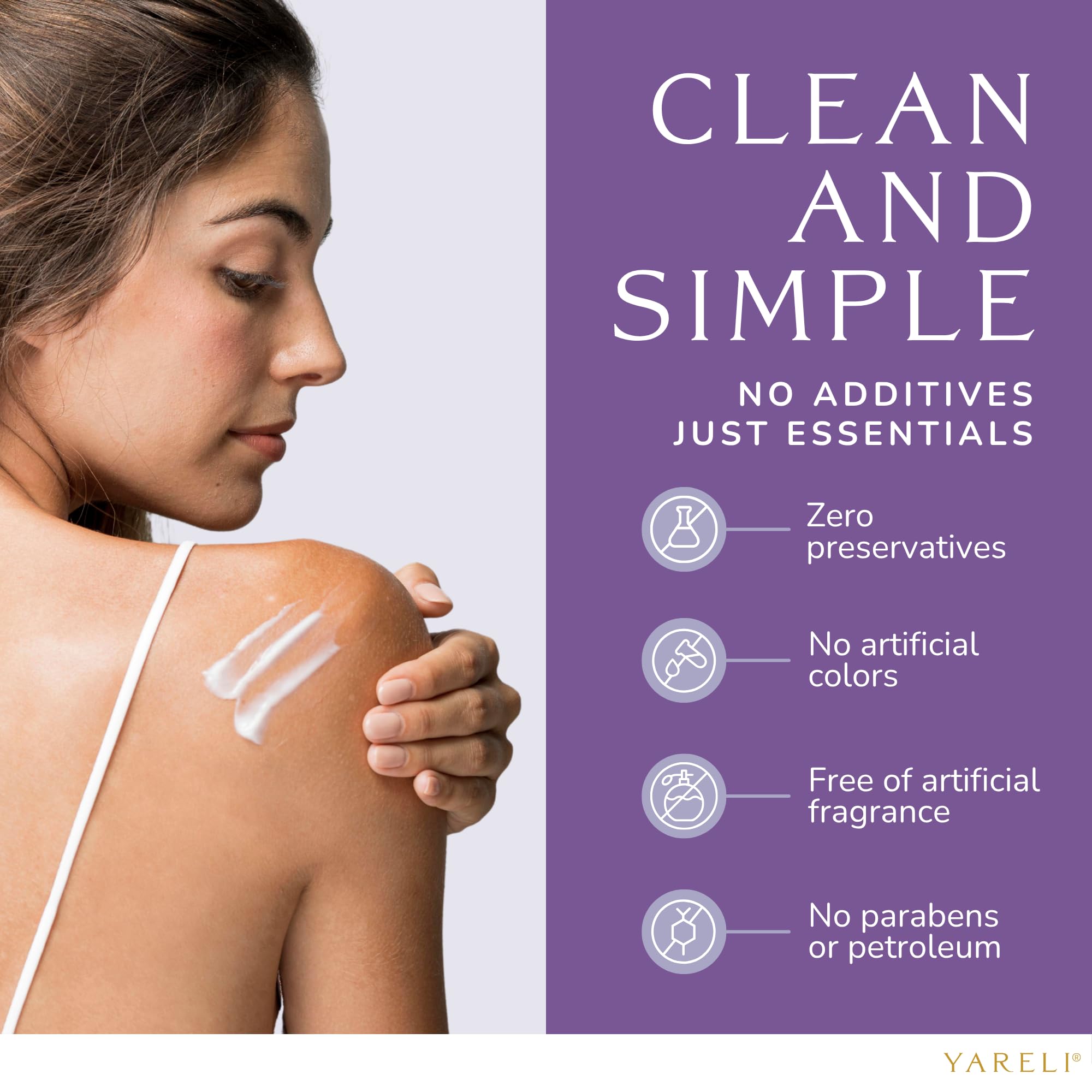 YARELI Magnesium Cream for Pain & Sleep Support - Topical Lotion with Arnica, MSM for Leg Cramps, Muscle Tension, Evening Leg Relaxation - Safe for Adults (4 Fl Oz (Pack of 1), Lavender)