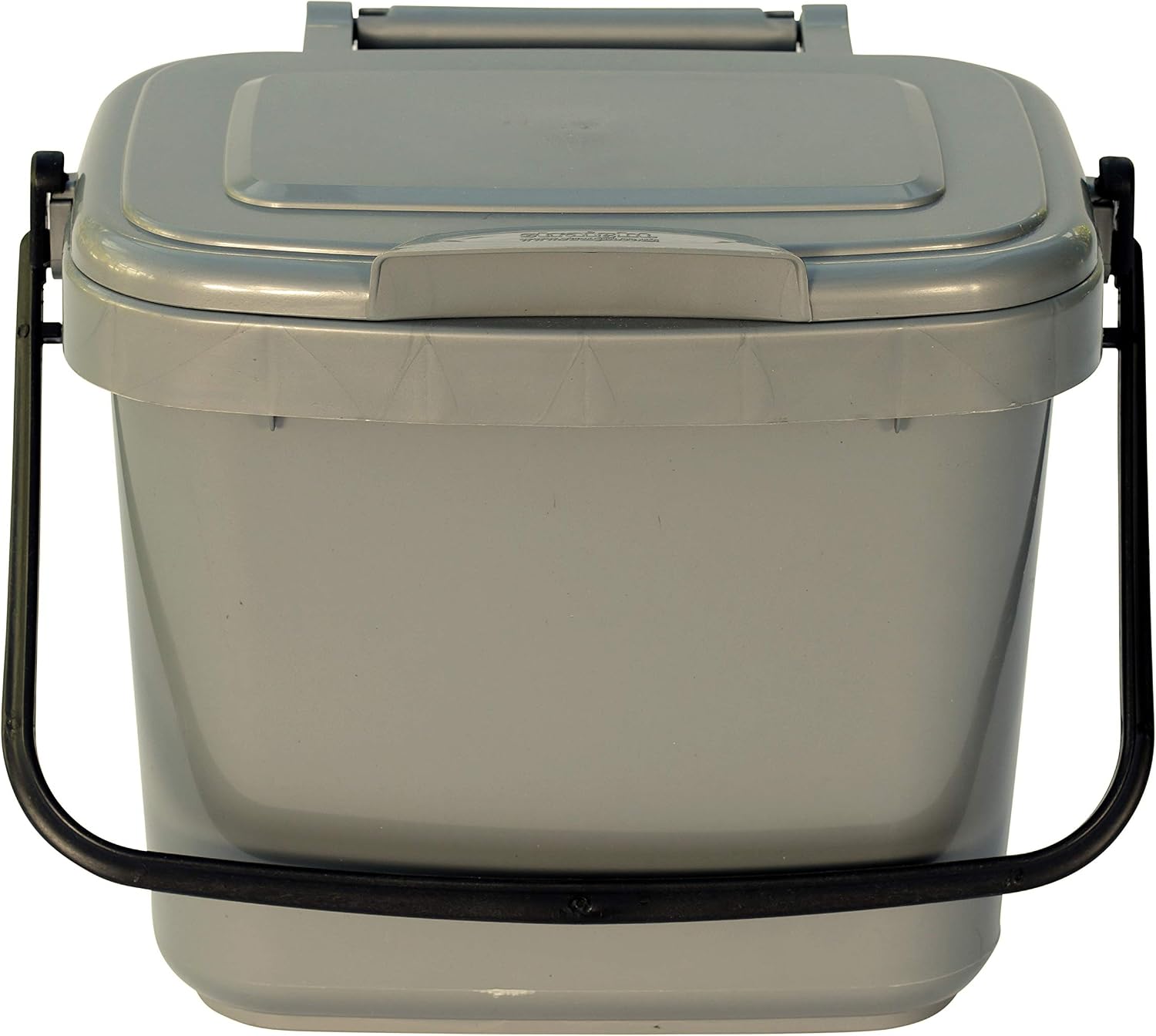 Silver Grey Kitchen Compost Caddy (5L - Small) - for Food Waste Recycling (5 Litre) - 5L Plastic Composting Bin - Image 3