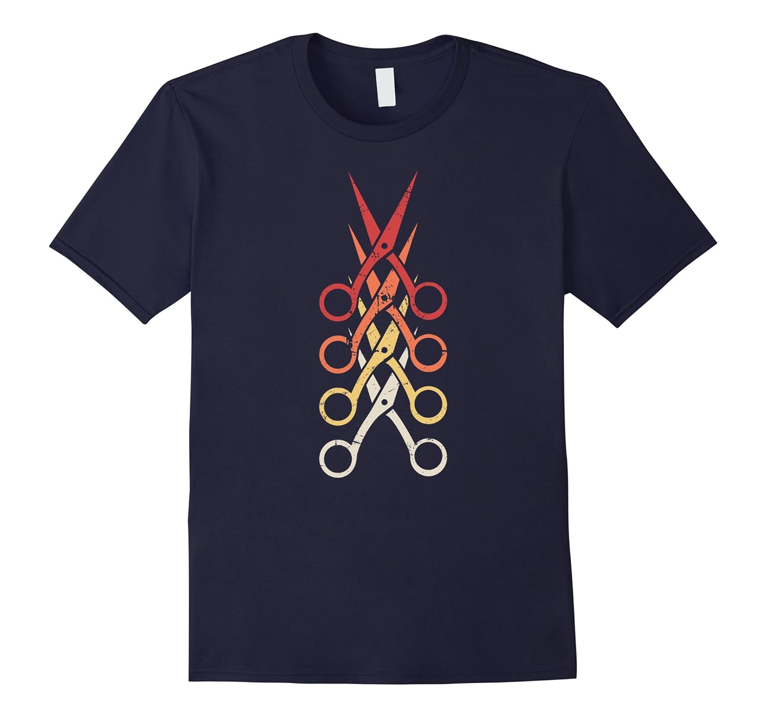 Retro Scissors Hair Stylist T-Shirt-Rose