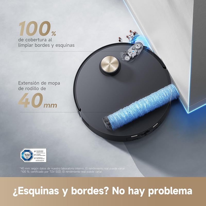 Aqua10 Roller, Robot Aspirador con Mopa AquaRoll, Succión 30.000 Pa