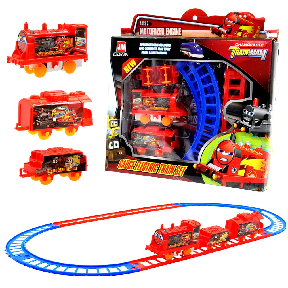 Train Set Toys for Kids, Tracks Car Toys, Train Track Playset, Toddler Learning Educational Sensory Playset, for Toddlers Boys Girls, Birthday Gifts for Children Age 3+