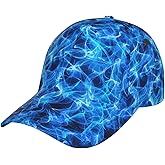 BCQJNB Blue Cool Flame Baseball Cap Snapback Hats Adjustable Trucker Hat for Men Women