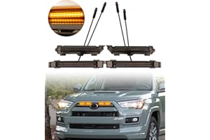 OKLSG LED Amber Grill Lights for Toyota 4Runner 2020 2021 2022 2023 2024 Raptor Grille Lights Fits SR5 TRD Off-Road Sport Limited,4pcs