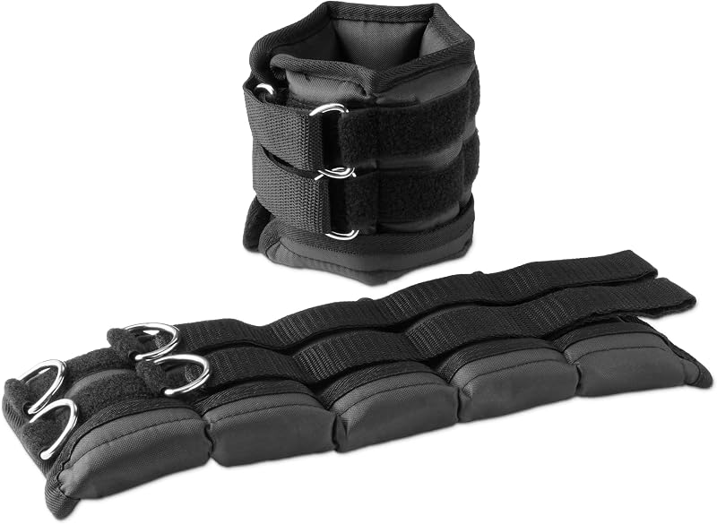Pesas ajustables para tobillo y muñeca para mujeres y hombres, 1.13kg cada una, juego de 2