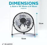 Status 4 Inch USB Desk Fan, Mini Portable Cooling Fan for Office & Travel view 5