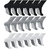 Diamond Star Anti Skid Socks Non Slip Non Binding With Grips Hospital Diabetic Crew Socks For Men Women