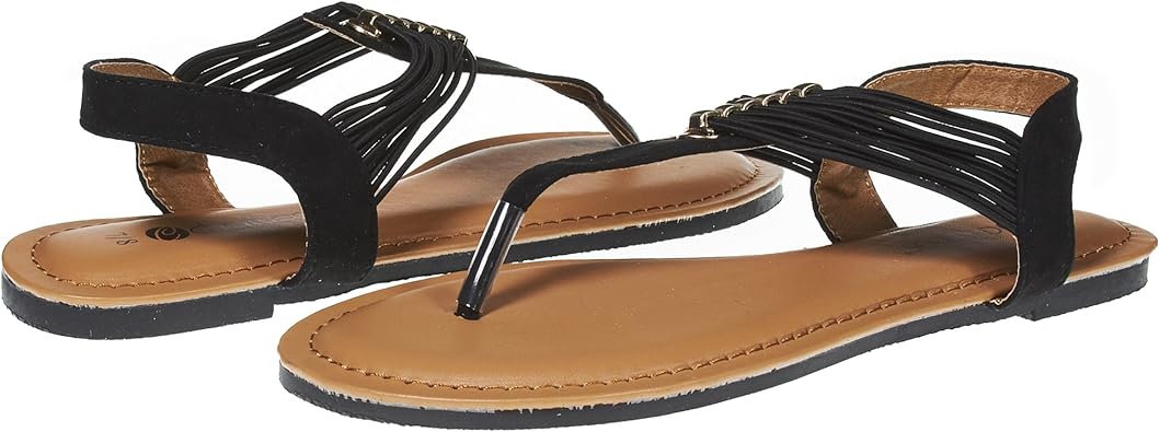 black flat thong sandals