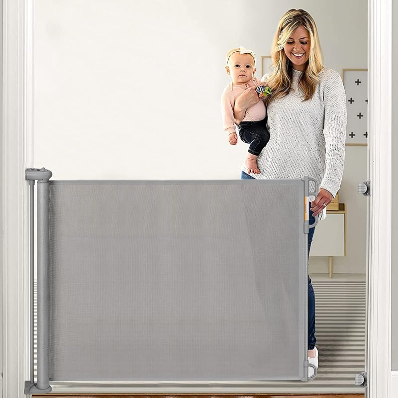 momcozy Retractable Baby Gate 71in Wide 41in Tall Mesh Gate for Doorways