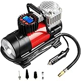 Portable Air Compressor Pump 150 PSI, Tcisa 12V 140W Auto Digital Car Tire Inflator Gauge