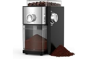 ROUNEXES Electric Coffee Grinder, Conical Burr Grinder with 17 Precise Settings, 10oz Capacity, Quiet Operation, Automatic Shut-Off for Espresso, French Press, Cold Brew & Drip Coffee