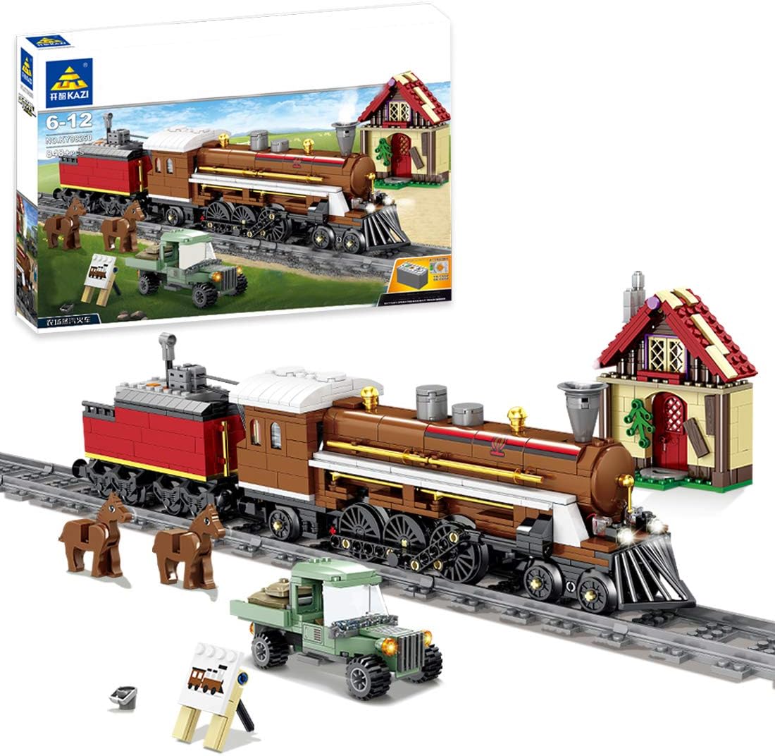 WEERUN City Tren con Pista Set de Construcción, 848 Piezas ...