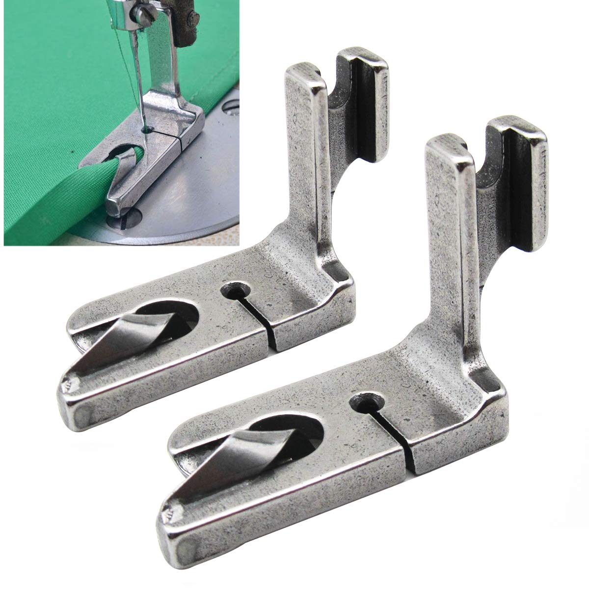 CKPSMS Brand - #120807 Industrial Sewing Machine 5/16" (8 MM) ROLL Hemming Foot Compatible with Brother JUKI CONSEW (2PCS)