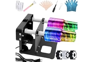 CARAMOTE Creative Cuptisserie Cup Turner Double Tumbler Steel Frame Cup Spinner Machine for Drying Epoxy Resin DIY Rotisserie Motor Rotator Kit to Personalize Tumbler Crafts at Home Update