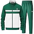 ANOTWENER Men's Casual 2 Piece Tracksuit Sets Long Sleeve Full Zip Jacket and Sweatpants Jogging Sport Outfits Sweatsuits