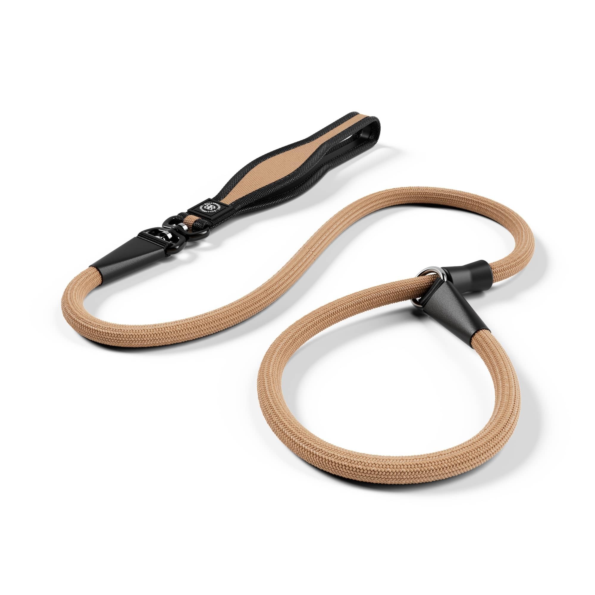 BullyBillows Anti-Pull Anti-Choking Training Dog Lead | 1.2m Active Light Dog Lead Designed With Graded Materials | Suitable For Strong Dogs | Suitable For All dog Breeds | Light Military Tan
