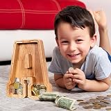 SummiDate Wooden Letter Money Box Personalised Piggy Bank 9in view 7