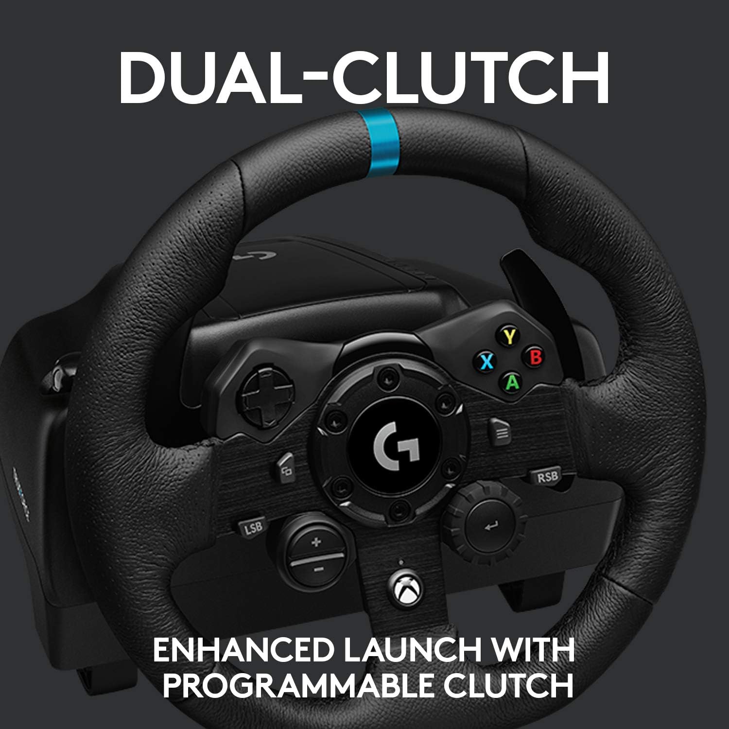 Logitech G G923 Racing Wheel and Pedals for Xbox Series X, Black - Image 5