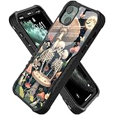 KWSAAHU Protective Case Compatible with iPhone 13/14 - Mushroom Skull | Hard PC Back Soft TPU Frame, Anti-Slip Shockproof, Stylish Printed Phone Cover Suitable for Men and Women