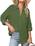 Zeagoo Long Sleev Linen Tops for Women Plus Size