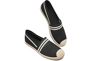 BABUDOG Womens Espadrilles Breathable Flats Shoes Mesh Slip on Loafers Soft White Flats