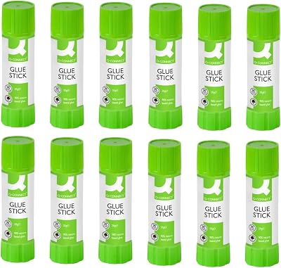 Q-Connect Glue Stick 20g Pack of 12 KF10505Q Classroom Adhesive