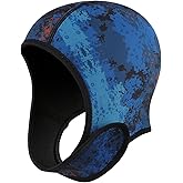 TINAYAUE Neoprene Diving Hood for Men Women, 2MM, UV Protection Swimming Surfing Snorkeling Underwater Warm, Comfortable Scuba Dive Hood Wetsuit Cap with Chin Strap