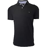 Tommy Hilfiger Men's Slim Fit Polo Shirt (Medium, Black)