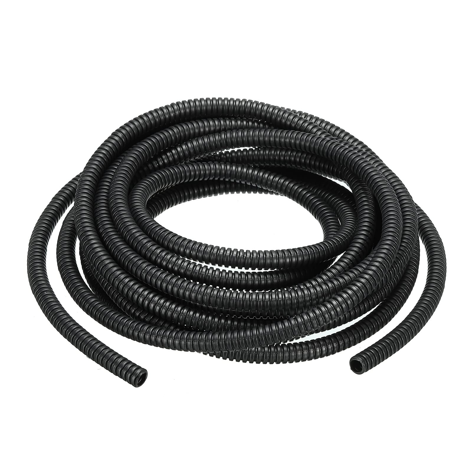 DMiotech 7mmx5mmx4m PVC Non-Split Corrugated Tubing Indoor Outdoor Cord Management for Wrap Tidy Office Garden