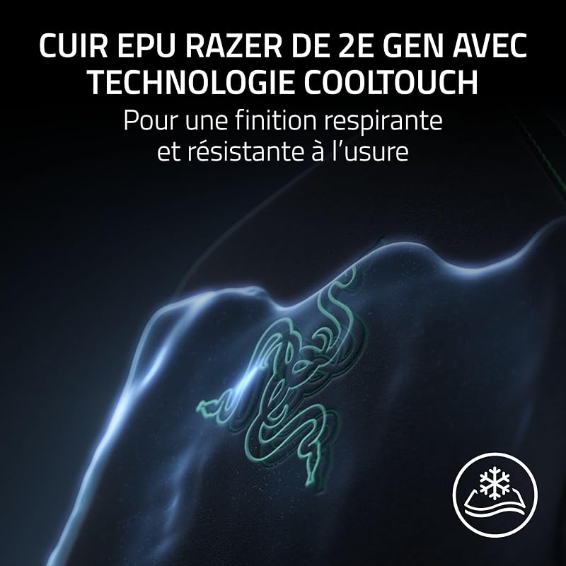 Iskur V2 NewGen - Fauteuil Gaming Ergonomique Respirant Cuir EPU de 2e gen avec Technologie Cooltouch - système de Soutien Lombaire Hyperflex - Arches d’épaule Extra-Larges | Quartz