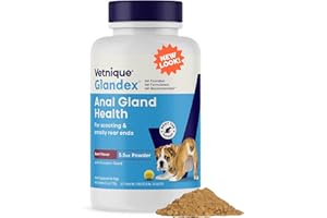 Vetnique Glandex Dog Fiber Supplement Powder for Anal Glands with Pumpkin, Digestive Enzymes & Probiotics - Vet Recommended (Regular or Advanced Strength) - Boot The Scoot (5.5oz Powder, Beef Liver)