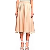 Clastere Half Slip for Under Dresses - Long Underskirt with Unique Tassel Slips for Women Under Dress
