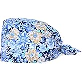 Kousenpu Adjustable Working Cap,Elastic Tie-Back Scrub Cap, Unisex, One Size Multiple Color
