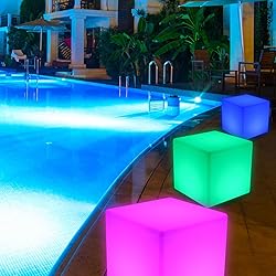Frienda 4 Pcs Light up Cubes Cool Cosmic Cube