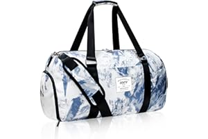 GGOV Duffle Bag for Travel Sports Gym Luggage Crossbody Tote bag with Shoe Compartment and Trolley Sleeve Carry on Duffel Bag for Women and Men Collapsible with Zipper，Multiple Pockets