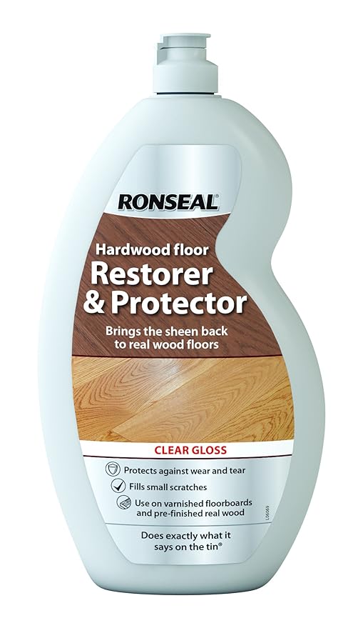 Ronseal Hardwood Floor Restorer and Protector Clear Gloss 750ml Amazon.co.uk DIY & Tools
