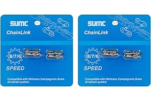 SUMC Bike Chain Quick Link- Reusable Bike Chain Missing Quick Connector- Master Links Compatible with Shimano, Sram and KMC Chains 6 7 8 9 10 11 12speed Missing Link (Silver, 6/7/8 Speed)