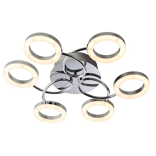 Hoopla Led Semi Flush Ceiling Light Amazon Co Uk Lighting