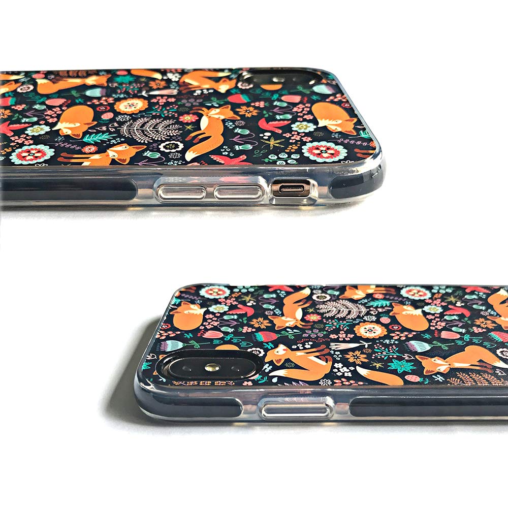 Cute Protective Kid Case for iPhone Xs Max Black with Glass Screen Protector by LFXTECH