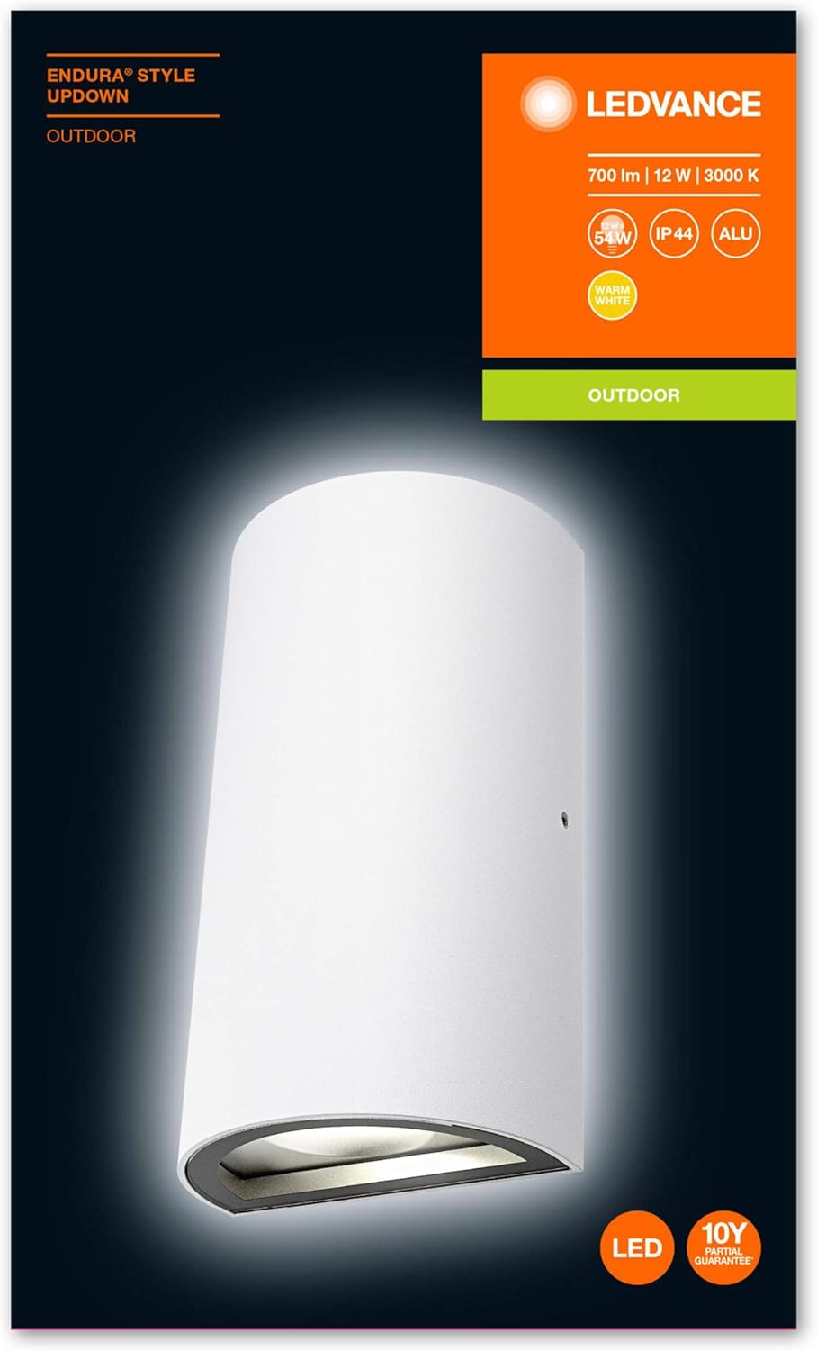 Wall and ceiling luminaire LED: for wall ENDURA© STYLE UPDOWN / 11.50 W, 220…240 V, Warm White, 3000 K - Image 4