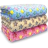 Dog Blankets for Small Medium Dogs Washable, 3 Pack Pet Blanket Washable 30" x 20", Fuzzy Soft Puppy Throw Cover for Kennel Crate Bed