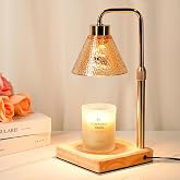 Funistree Modern Candle Warmer Lamp, Dimmable Bowl Candleholders with Timer, Christmas Birthday Gifts for Women Who Have Everything, Adjustable Men's Candle Lamp, Cozy Living Room Bedroom Decor