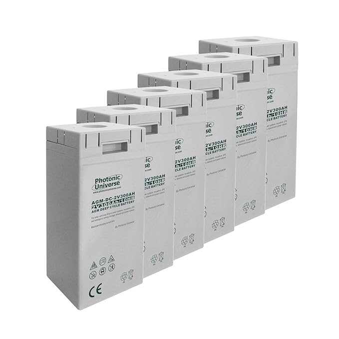 12V 3.6kWh 300Ah AGM deep cycle battery bank for large Amazon.co.uk