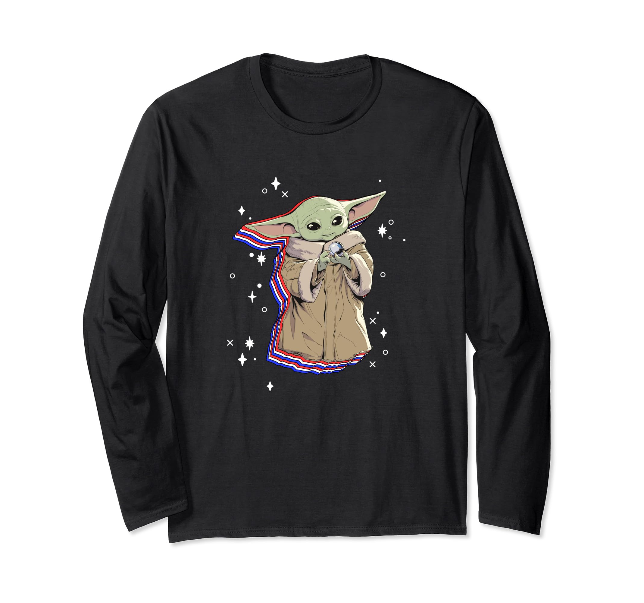 Star Wars: The Mandalorian Fourth Of July Grogu In Stars Long Sleeve T-Shirt