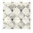Celebrate the Home French Fleur De Lis 3-Ply Paper Cocktail Napkins, Cream/Black, 20-Count
